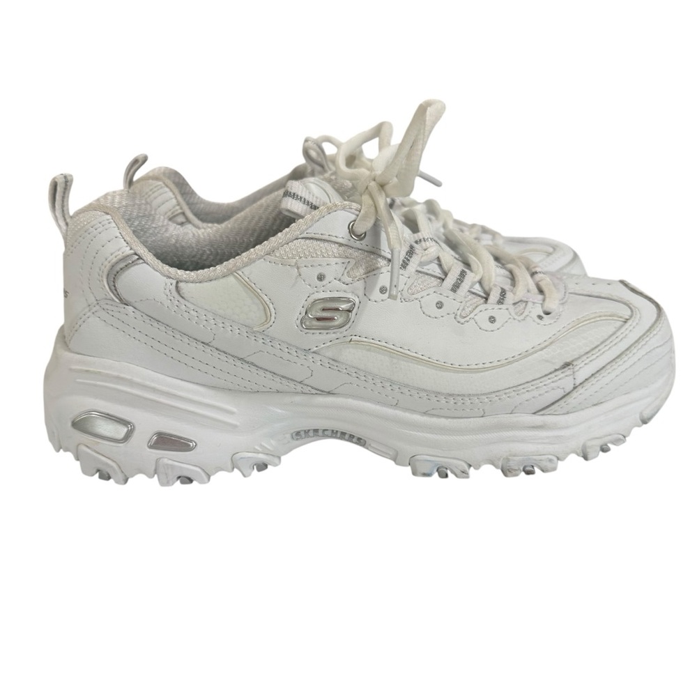 Skechers DLites Athletic Running Lace Up Shoe Womens Size 7.5 White Wow!